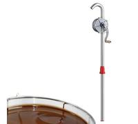 Heavy-duty Manual Drum Pump, Manual Oil Transfer Pump, With A Collapsible Discharge Hose, Suitable For Transferring Motor Oil, Kerosene, And Fuel(Oil Outlet Diameter 3.2cm/1.3in)