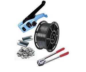 Heavy Duty Manual Hand Pallet Strapping Banding Kit Pack Set - Large Coil Of 12mm Wide Polypropylene Strapping/Tensioner + Sealing Tools/Seals Clips