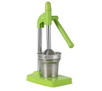 Heavy Duty Manual Juicer Stainless Steel Squeezer for Fruits Ideal for Fresh Lemonade and Orange Juice Easy to Clean Home Kitchen Countertop Machine (Green, One Size)
