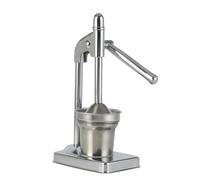 Heavy Duty Manual Juicer Stainless Steel Squeezer for Fruits Ideal for Fresh Lemonade and Orange Juice Easy to Clean Home Kitchen Countertop Machine (Silver, One Size)