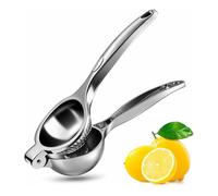 Heavy Duty Manual Lemon Juicer Metal Orange Lime Easy to Use and Clean Corrosion Dishwasher Safe Ergonomic Design Extract Last Drop No Peel Pulp Seeds