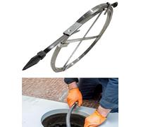 Heavy-Duty Manual Sewer Cleaning Tool, 2.5mm Thick Steel Bar for Main Line Drain Opener