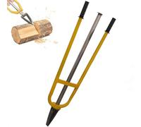 Heavy Duty Manual Wood Splitter, Inertial Handheld Log Splitters with Smooth Pole & Ergonomic Handles, Hand Sturdy Firewood Log Splitter Crackers Wedge for Firewood, Campfire & Outdoor(Large)