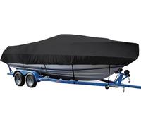 Heavy Duty Marine Grade Boat Cover 420D Oxford Cloth All Weather Protection for V-Hulls & Tri-Hull Dinghies 11x13FT - Ultimate Boat Protection!