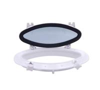 Heavy-Duty Marine Porthole Skylight , White | Secure Latch Closure, Pre-Drilled Mounting Holes, Porthole Window with toughened glass, for Boats