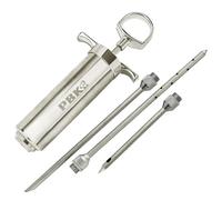 Heavy Duty Meat Injector 304 Stainless Steel - Seasoning Injector - Marinade Injector Syringe Includes 3 Needles [New and Improved 2025]