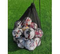 Heavy-Duty Mesh Ball Carry Bag - Large Capacity Sports Ball Storage Net for Footballs, Basketballs, Volleyballs - Drawstring Closure & Shoulder Strap - Ideal for Coaches, Gyms & Teams (15 Balls Net)