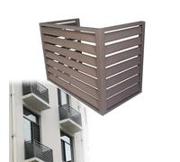 Heavy Duty Metal AC Cover for Outdoor Wall Air Conditioner | Protect HVAC System & Heat Pump Cage | Brown 100x50x70CM | Weather Resistant Protection