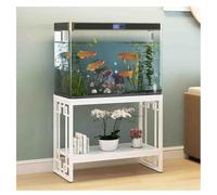 Heavy Duty Metal Aquarium Stand, 2-Tier Fish Tank Rack w/Adjustable Leveling Feet, Sturdy Steel Frame Holds Up to 600 Lbs for Home Office Decor & Storage