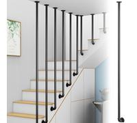 Heavy Duty Metal Baluster Post for Stairs, Indoor Railings, Customizable Height Banister Column for Deck Steps, Durable Round Tube Design