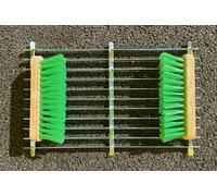 Heavy Duty Metal Boot Scraper - Galvanised Outdoor Boot Brush with Fixed Side Brushes - Easy Shoe Mud Cleaner