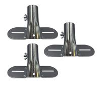 Heavy Duty Metal Broom Brush Handle Bracket with Adjustable Brace Diameter to Support Fixed Push Broom Handles (3)
