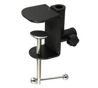 Heavy Duty Metal C-Shape Table Mount Clamp with Stable Base and 360° Rotating Cantilever Bracket, Sponge Protective Pad for Scratch Prevention, Ideal-for Fixing Accessories, Hoses(black)