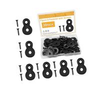 Heavy-Duty Metal Carpentry Plates Set of 30 with Coating for Wardrobe & Wooden Joinery Projects Double Hole Linking Plate with Screws