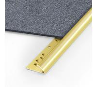 Heavy Duty Metal Carpet Gripper Screw Down, Protective Floor Transition Strip Seam Cover, Free Cutting Waterproof Carpet Edge Binding Trim(Gold,130cm (51 1/8"))
