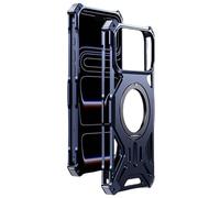 Heavy Duty Metal Case for iPhone 17 Pro - Blue | 360° Rotating Kickstand, Aluminum Alloy, No Signal Interference, Reliable Drop Protection, Hollow, Screw Fixing