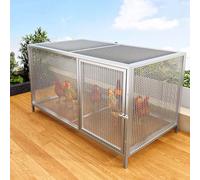 Heavy Duty Metal Chicken Coop, Poultry Cage With Skylight & Front Door, Outdoor & Indoor Pet Enclosure With Reinforced Bottom And Secure Lock(Multi-colored,100 * 58 * 62cm)