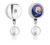 Heavy Duty Metal Coastal Painter Badge Reel for Nurse Teacher Retractable Lanyard Badge Holders with 360° Swivel Alligator Clip Id Card Holder for Name Tag Event Pass Key Credit Card