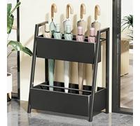 Heavy Duty Metal Commercial Umbrella Stand with Drainage - Freestanding Storage Rack for Lobby, Office, Home Entryway - No Installation Required