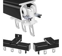 Heavy-Duty Metal Curtain Track - Ceiling & Wall Mount Sliding Ra for Bedroom, Patio Doors, Room Dividers, or Shower - Roller System for Smooth Operation