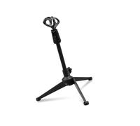Heavy Duty Metal Desk Tripod Microphone Stand for Live Streaming Foldable to 27cm Height with AntiSlip Silicone Pad Desktop Tripod Microphone Stand