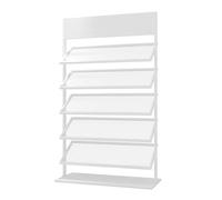 Heavy-Duty Metal Display Stand - 5-Tier Iron Rack for Retail Exhibitions, Ceramic and Porcelain Storage, Building Materials