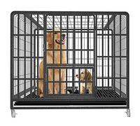 Heavy Duty Metal Dog Crate for Large and Small Dogs - Sky Lite Design Cage for Teddy, Golden Retriever, Cocker Spaniel - Anti-Escape & Spacious Pet Kennel
