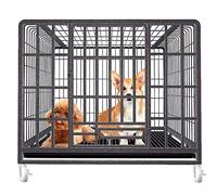 Heavy Duty Metal Dog Crate for Large and Small Dogs - Sky Lite Design Cage for Teddy, Golden Retriever, Cocker Spaniel - Anti-Escape & Spacious Pet Kennel