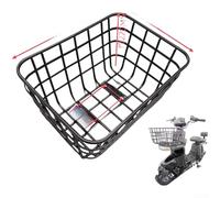 Heavy Duty Metal Electric Bike Basket with Thickened War Horse Style Design for Stable Cargo Transport and Wide Storage Space on Electric Bikes