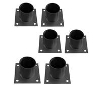 Heavy Duty Metal Flan Anchor Base for Elevated Column Bracket Secure Bolt Down Installation for Deck and Fence Post Support Durable and Reliable Construction