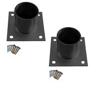 Heavy Duty Metal Flan Anchor Base for Elevated Column Bracket Secure Bolt Down Installation for Deck & Fence Post Support Durable & Stable Foundation