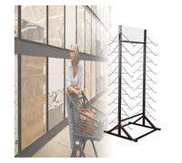 Heavy Duty Metal Floor Tile Display Stand, 9-Tier Freestanding Sample Holder Rack for Retail Store