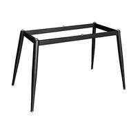 Heavy Duty Metal Frame Table Legs with Suction Cups,Steel Industrial Table Feet,Modern Desk Base,for Marble,Glass,Wood Top,Furniture Legs for Home,Kitchen,DIY Dining Table (162x71x72cm,Black)