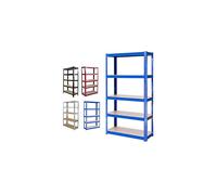 Heavy Duty Metal Garage Shelving Racking Unit Storage Rack Boltless Shelf Freestand 5 Tier Shelving 150cm x 70cm x 30cm (Blue)