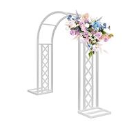 Heavy Duty Metal Garden Arbor Arch for Climbing Plants - Pergola Trellis Support Frame for Backyard Patio Courtyard & Wedding Decor (Brown 300cm/118in)