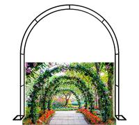 Heavy Duty Metal Garden Arch for Climbing Plants, Anti-Rust Trellis Arbor, Large Pergola for Wedding, Flowers, and Rose Display