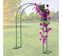 Heavy Duty Metal Garden Arch - Steel Arbor for Climbing Roses, Wedding Decor, Outdoor Structures, Durable Green Finish, Extra Wide Design
