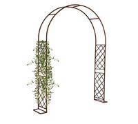 Heavy-Duty Metal Garden Arch Trellis for Climbing Plants, Rose Garden Arbor, Outdoor Decorations for Lawn & Backyard, Sizes: 4.6x7.2FT, 5.9x7.9FT, 7.2x7.9FT (Brown, W220cm x H240cm)