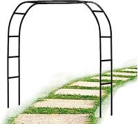 Heavy Duty Metal Garden Arch Trellis - Weather-Resistant Rose Arches for Weddings & Garden Entrances 1.2M to 3.5M Wide Black Sturdy Decorative Stand H2.2M