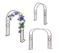 Heavy Duty Metal Garden Arch Trellis260cm W x 230cm H Galvanized Steel Arbor for Climbing Plants Patio & Backyard Wedding Decor Bronze Finish for Ivy & Roses