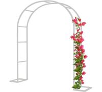 Heavy Duty Metal Garden Arch - Weather Resistant Arbor for Climbing Plants - Steel Frame Support for Roses and Climbers - Indoor Outdoor Garden Décor
