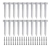 Heavy Duty Metal Garden Edging Stakes - 10/20 Pack Railway Sleeper Brackets with Screws for Raised Beds, Landscape Borders, Garden Projects, Durable & Easy to Install