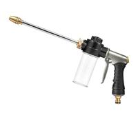Heavy Duty Metal Garden Hose Nozzle Sprayer,High Pressure Foam Gun Car Wash Sprayer with 100cc Soap Dispenser,Water Gun for Pet Washing,Plants Watering,Window&Floor Cleaning (Hose Nozzle B)