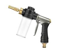Heavy Duty Metal Garden Hose Nozzle Sprayer,High Pressure Foam Gun Car Wash Sprayer with 100cc Soap Dispenser,Water Gun for Pet Washing,Plants Watering,Window&Floor Cleaning (Hose Nozzle A)
