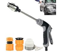 Heavy Duty Metal Hose Pipe Nozzle - High Pressure Garden Hose Sprayer with Adjustable Patterns, Rust-Proof Aluminium Alloy Water Tool for Watering Plants, Car Washing, Pet Showering & Cleaning