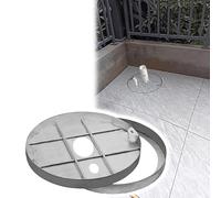 Heavy Duty Metal Inspection Covers, Durable Round Covers for Septic Tanks and Cesspools, Multiple Hole Sizes for Concrete and Yard Use