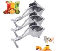 Heavy Duty Metal Manual Juicer, Hand Juicer Squeezer Press, Fruit Juice Squeezer Handheld Aluminum Alloy, Non-slip Ergonomic Grip (3)