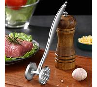 Heavy Duty Metal Meat Tenderizer Stainless Steel Hammer Mallet Double-Sided Design Kitchen Tool, Meat Pounder Hammer for Beef, Chicken, Fish,Chicken Breasts,Steak,Pork, Kitchen Cooking (Plain, Plain)