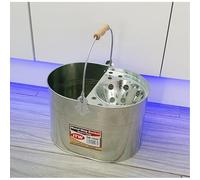 HEAVY DUTY METAL MOP BUCKET GALVANISED STRONG 13 LITRE CAPACITY FOR CLEANING NEW AVAILABLE IN THREE COLOURS (SILVER)