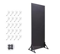 Heavy-Duty Metal Pegboard Kit - Cold-Rolled Steel nizer with 20 Hooks & 4 Wheels, Ideal for Garage, Craft Room, Workshop, Home Office - 60x120cm (Black)